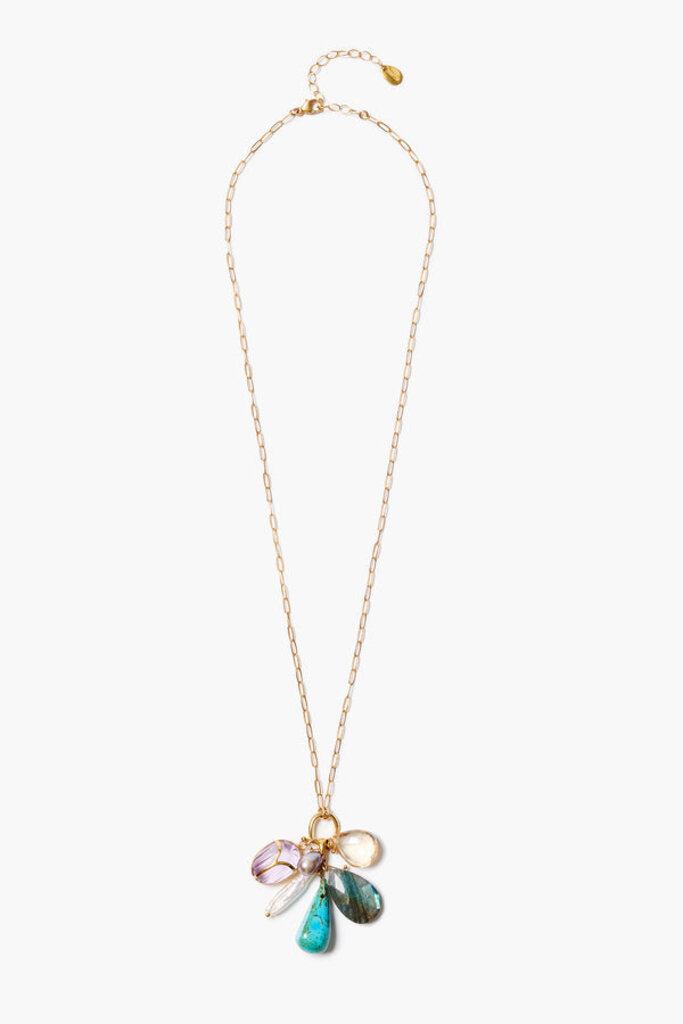 CHAN LUU SCARAB CHARM MULTI NECKACE