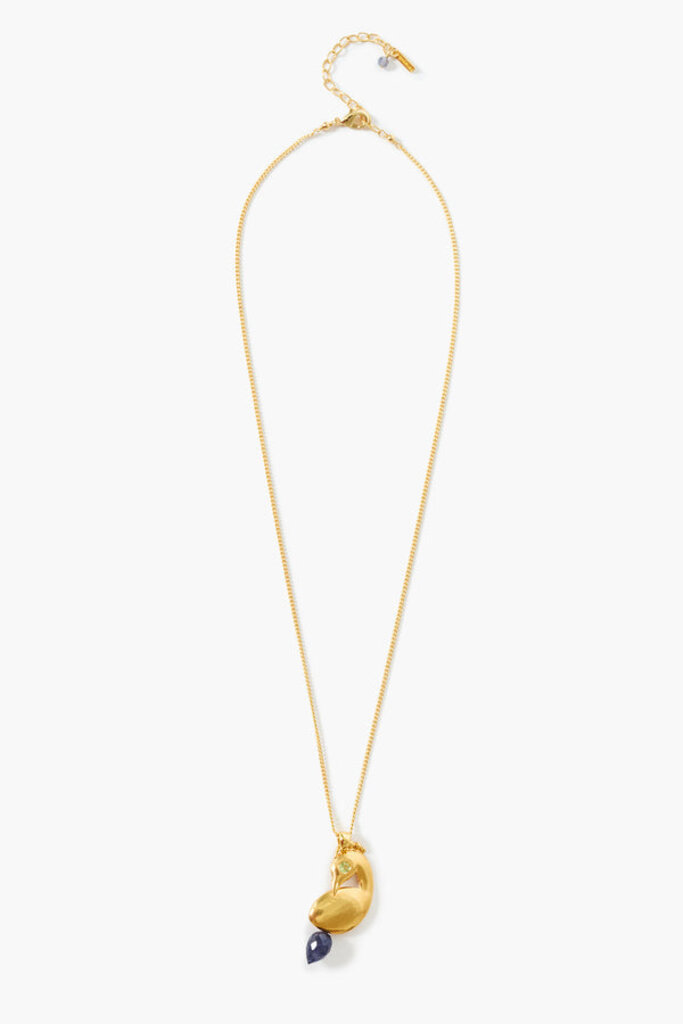 CHAN LUU PEACOCK IOLITE NECKLACE