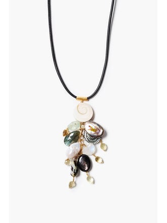 CHAN LUU SHIVA CHARM MULTI NECKLACE