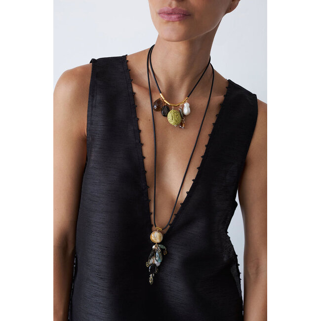 CHAN LUU SHIVA CHARM MULTI NECKLACE