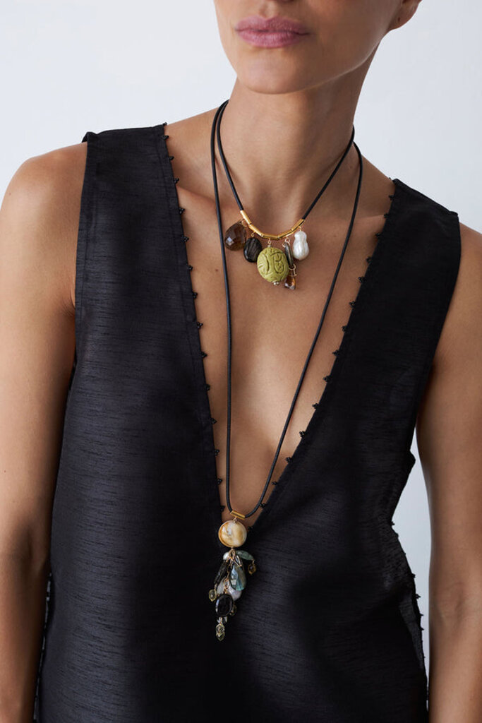 CHAN LUU SHIVA CHARM MULTI NECKLACE