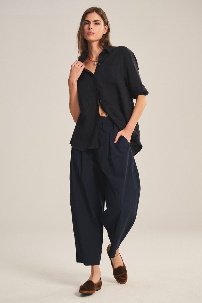 VELVET EASTON ELASTIC WAIST PANT IN MIDNIGHT