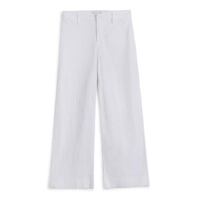 FRANK & EILEEN WEST VILLAGE NYC WIDE LEG TROUSER IN WHITE LINEN