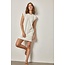 LILLA P SADDLE SLEEVE SHIFT DRESS IN ECRU