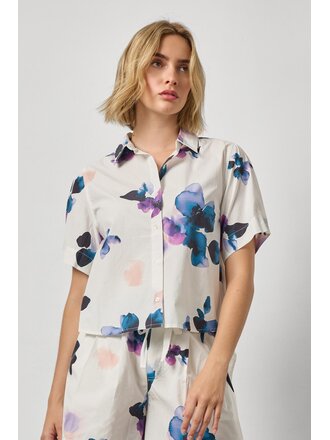 LILLA P FOLDED SLEEVE BUTTON DOWN IN ORCHID