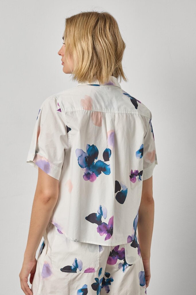 LILLA P FOLDED SLEEVE BUTTON DOWN IN ORCHID