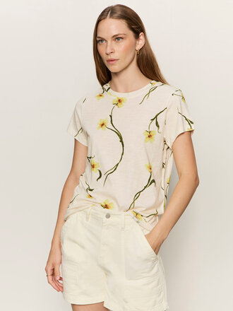 SANCTUARY PERFECT TEE IN LEMON MEADOW