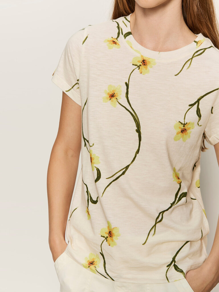 SANCTUARY PERFECT TEE IN LEMON MEADOW