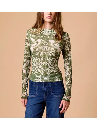 CLEOBELLA JAY TOP IN VERDANT FLIGHT