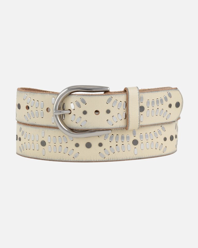 AMSTERDAM HERITAGE DIVERA BELT IN OFF WHITE
