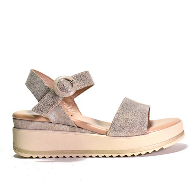 CORDANI ARIELLE WEDGE SANDAL IN SOFT GOLD