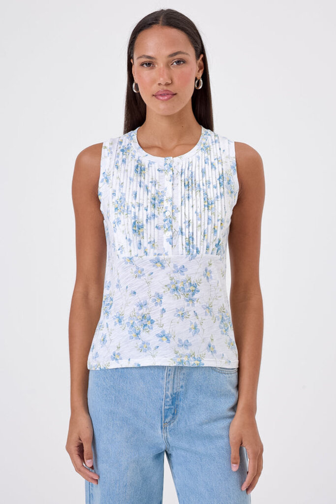 MEADOW HENLEY  PINTUCK TANK IN BLUEBELL