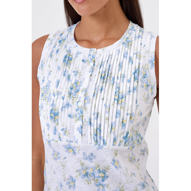 MEADOW HENLEY  PINTUCK TANK IN BLUEBELL
