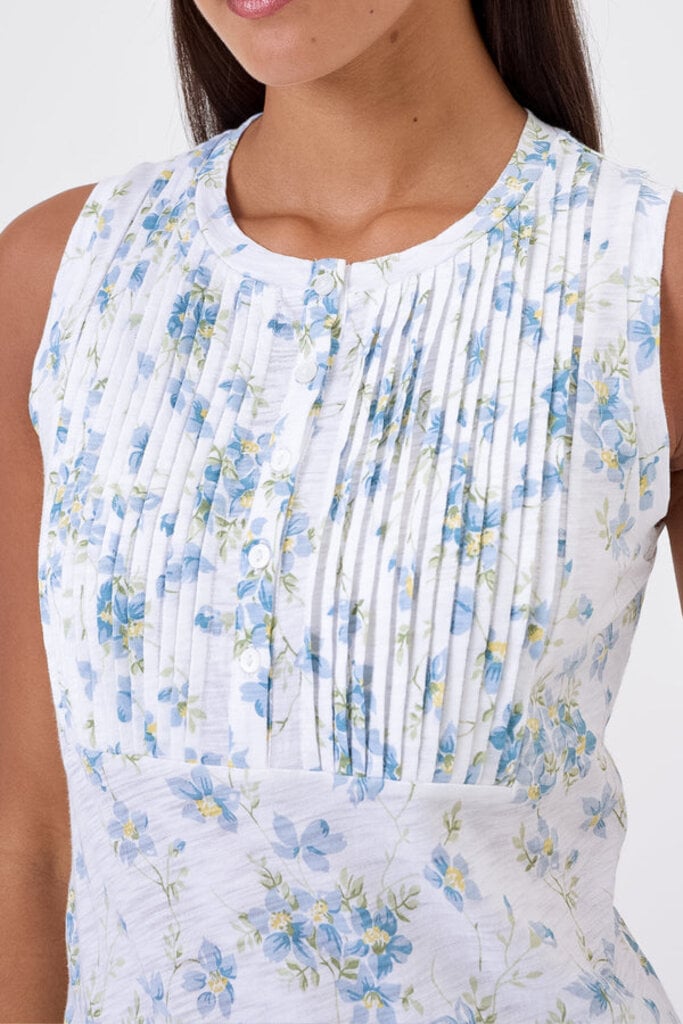 MEADOW HENLEY  PINTUCK TANK IN BLUEBELL