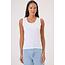 GOLDIE MADELYN SCOOP TANK W/RUFFLE IN WHITE