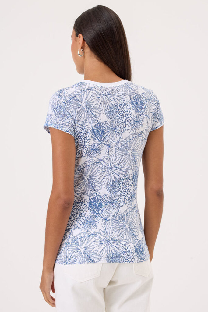 S/S BOTANICAL RINGER TEE IN LIMOGES