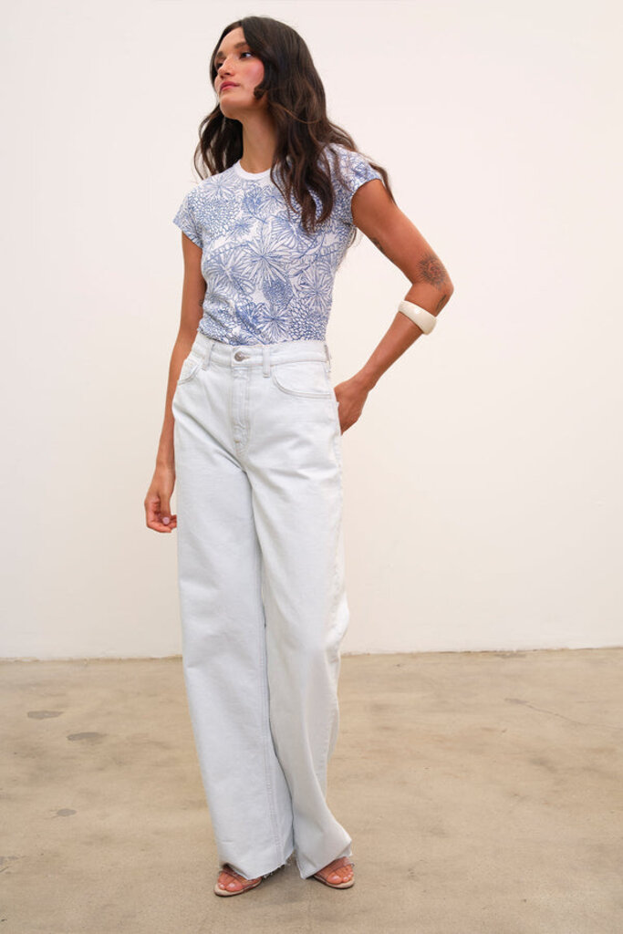 S/S BOTANICAL RINGER TEE IN LIMOGES