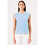 GOLDIE SIGNATURE SLUB CAP SLV BOY TEE IN BLUEBELL
