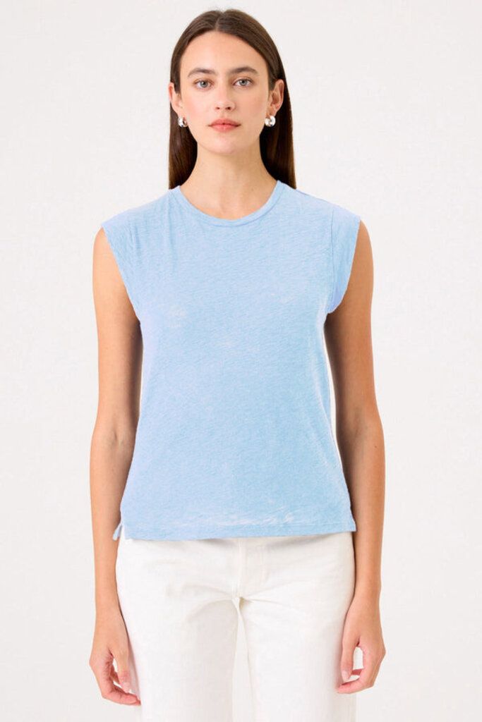 SIGNATURE SLUB CAP SLV BOY TEE IN BLUEBELL