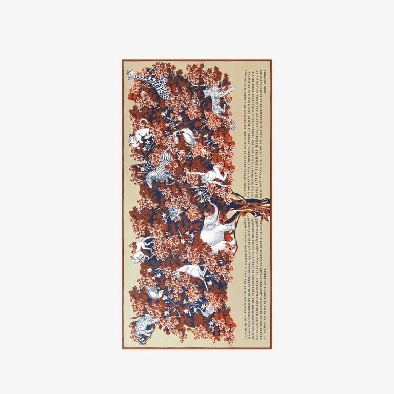 INOUITOOSH BESTIAIRE SCARF IN POWDER