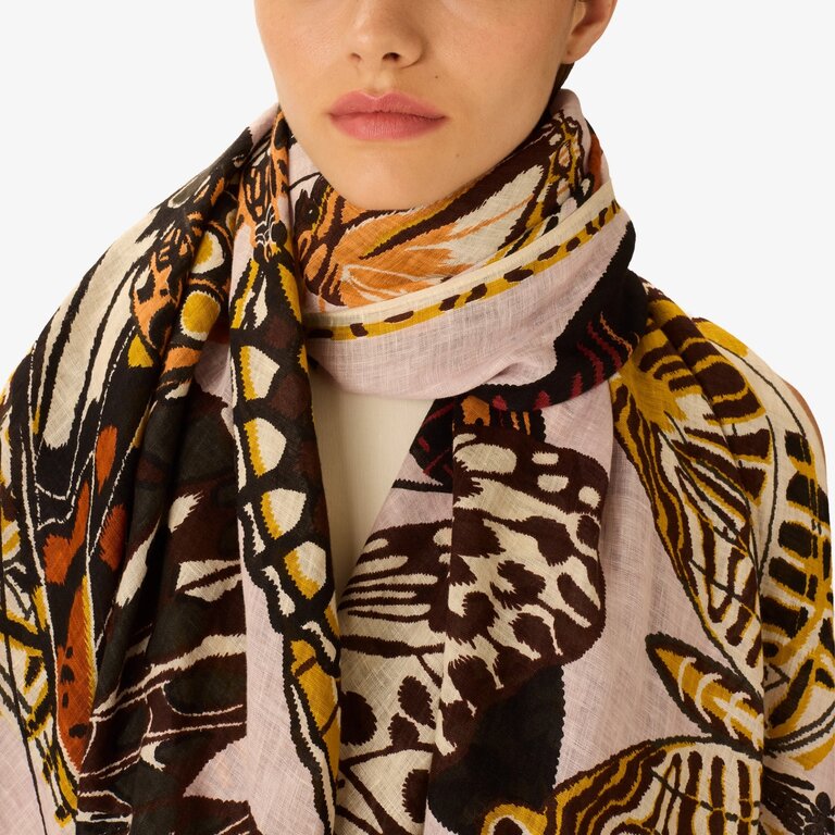 INOUITOOSH PAPILLONS SCARF IN NUDE