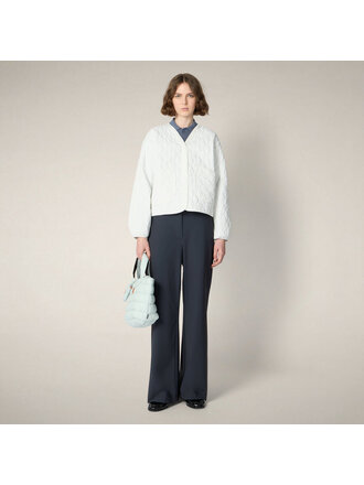 SAVE THE DUCK FARA QUILTED PUFFER JACKET MOD IN OFF WHITE