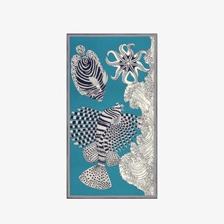INOUITOOSH VAGUE SCARF IN TURQUOISE