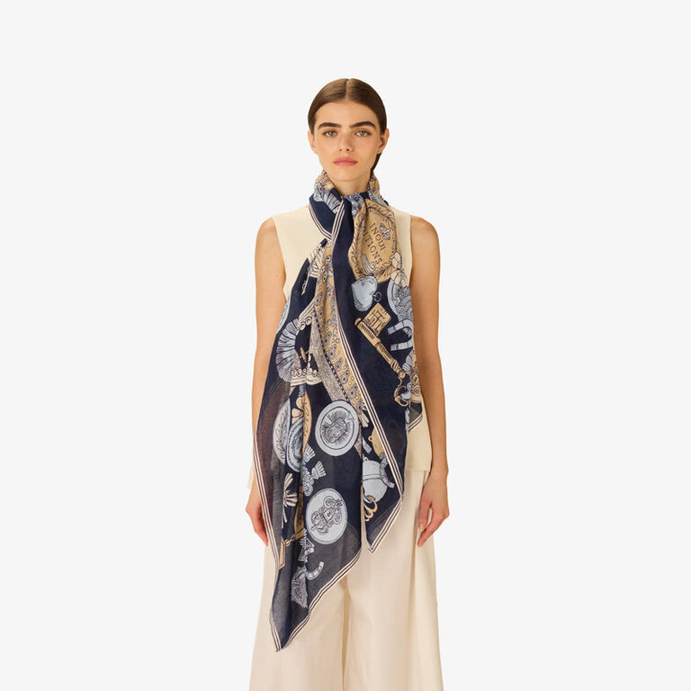 INOUITOOSH OCTOPUS SCARF IN NAVY