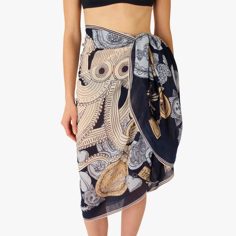 INOUITOOSH OCTOPUS SCARF IN NAVY