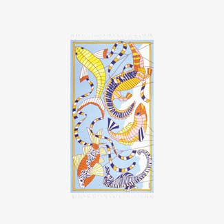 INOUITOOSH CERFS VOLANTS SCARF IN ORANGE