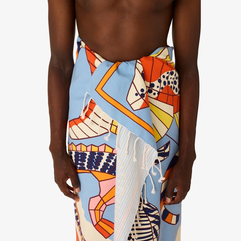 INOUITOOSH CERFS VOLANTS SCARF IN ORANGE