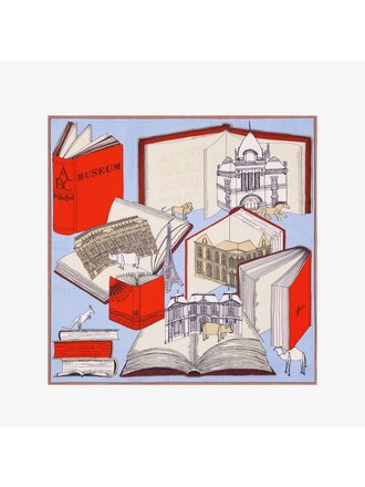 INOUITOOSH MUSEUM SQUARE SCARF IN RED