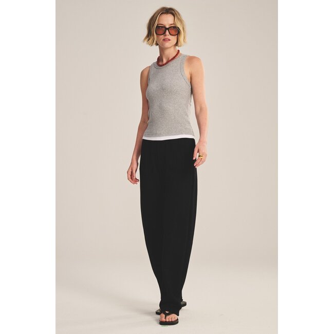 VELVET ORION TANK IN HEATHER GREY/WHITE