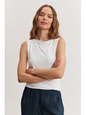 VELVET EMILIA TANK IN WHITE