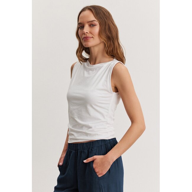 VELVET EMILIA TANK IN WHITE