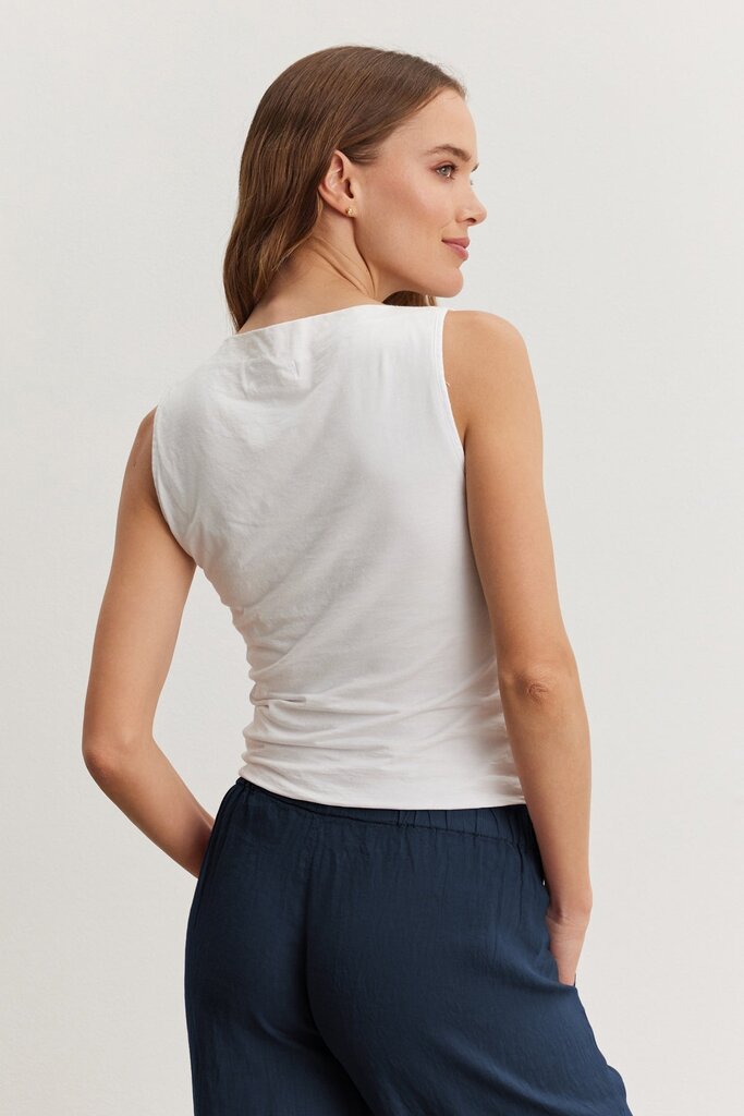 VELVET EMILIA TANK IN WHITE