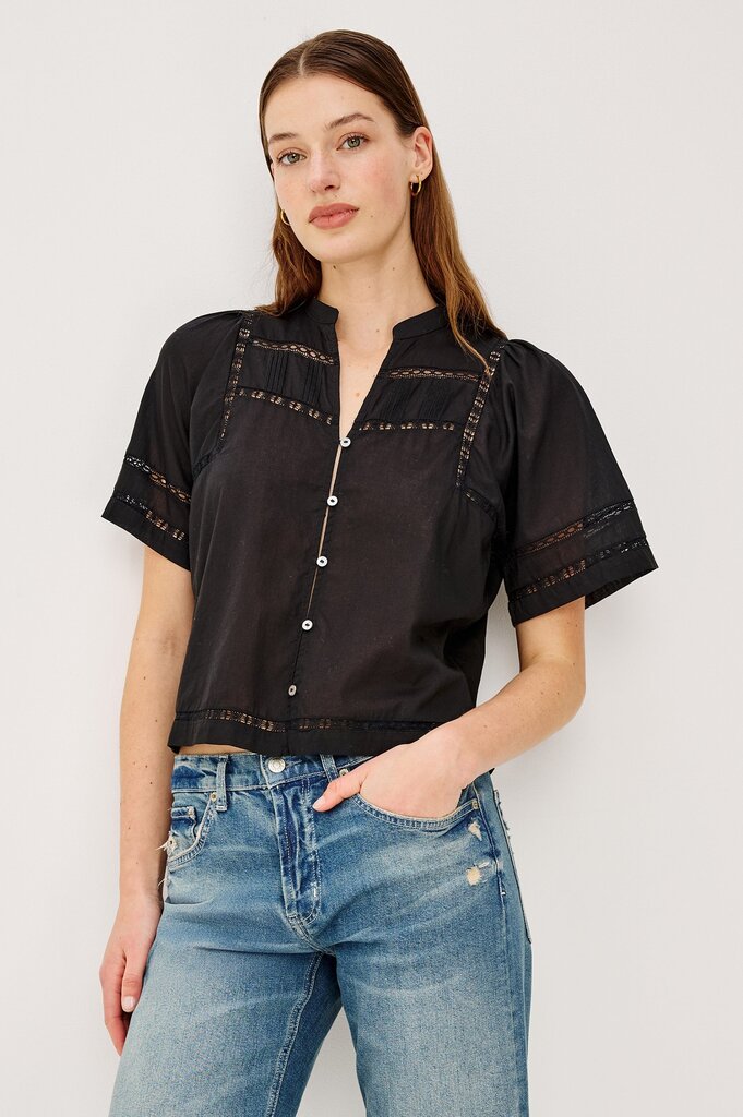 RAILS ALANIS S/S SHIRT IN BLACK