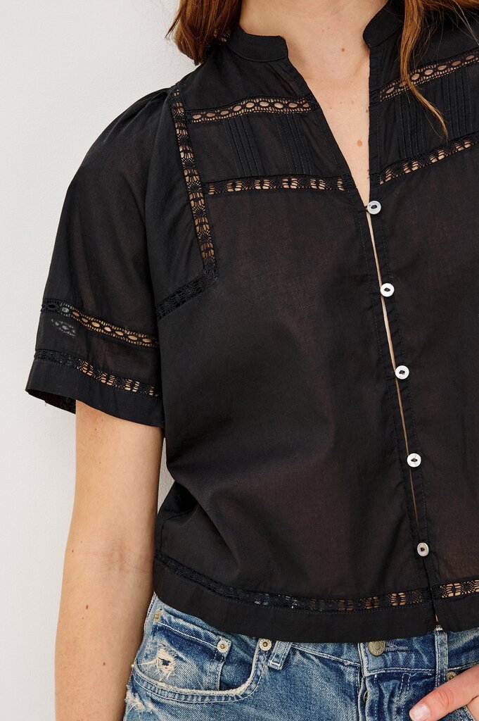 RAILS ALANIS S/S SHIRT IN BLACK