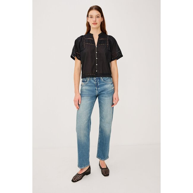 RAILS ALANIS S/S SHIRT IN BLACK