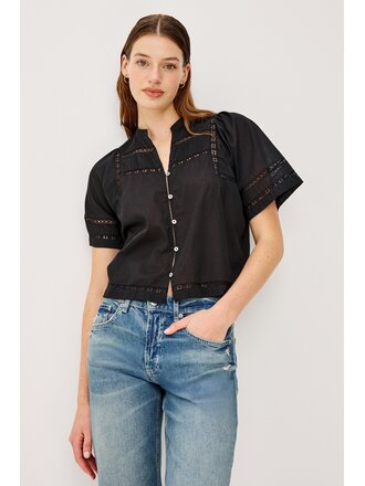 RAILS ALANIS S/S SHIRT IN BLACK