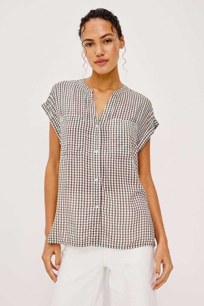 RAILS MEL SHIRT IN ESPRESSO GINGHAM