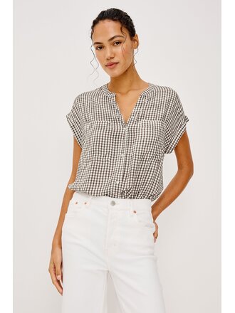 RAILS MEL SHIRT IN ESPRESSO GINGHAM
