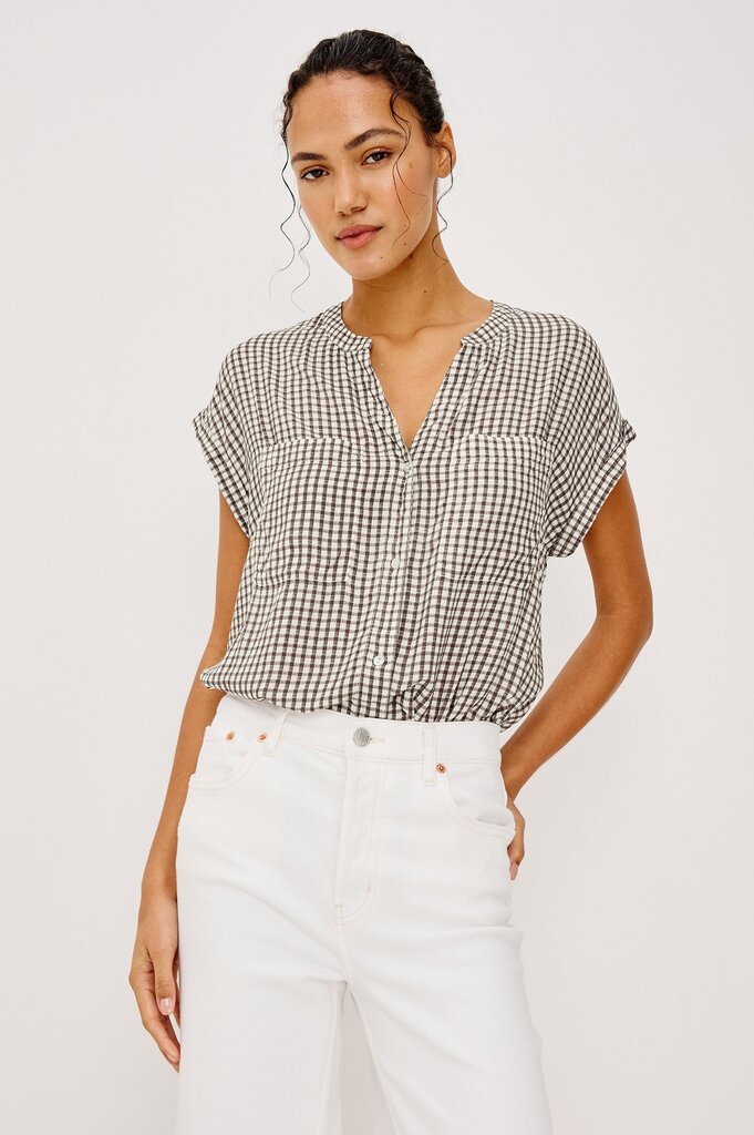 RAILS MEL SHIRT IN ESPRESSO GINGHAM