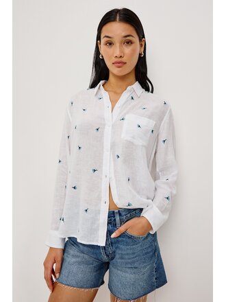 RAILS CHARLI BUTTON UP IN BLUEBELL CARNATIONS