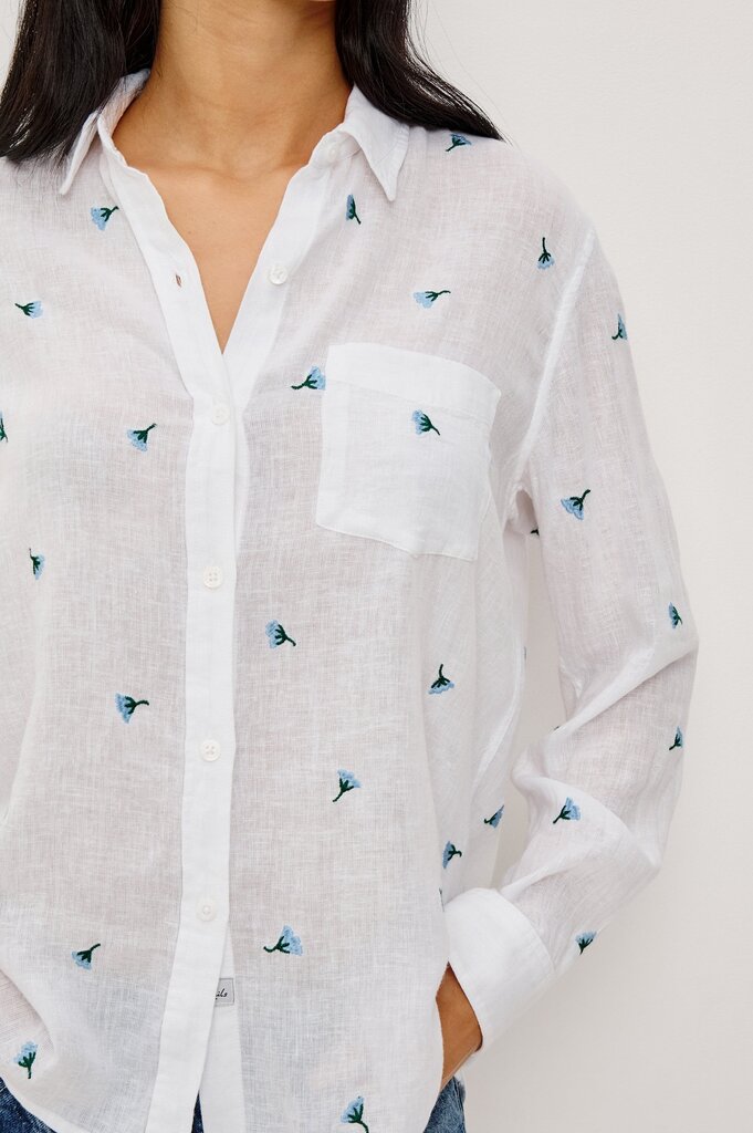 RAILS CHARLI BUTTON UP IN BLUEBELL CARNATIONS