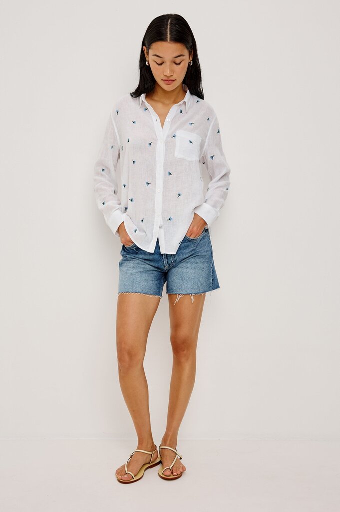 RAILS CHARLI BUTTON UP IN BLUEBELL CARNATIONS