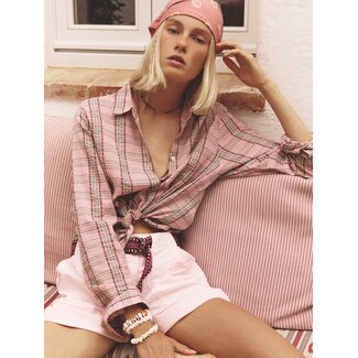 XIRENA BOWIE SHIRT IN ROSE LARK