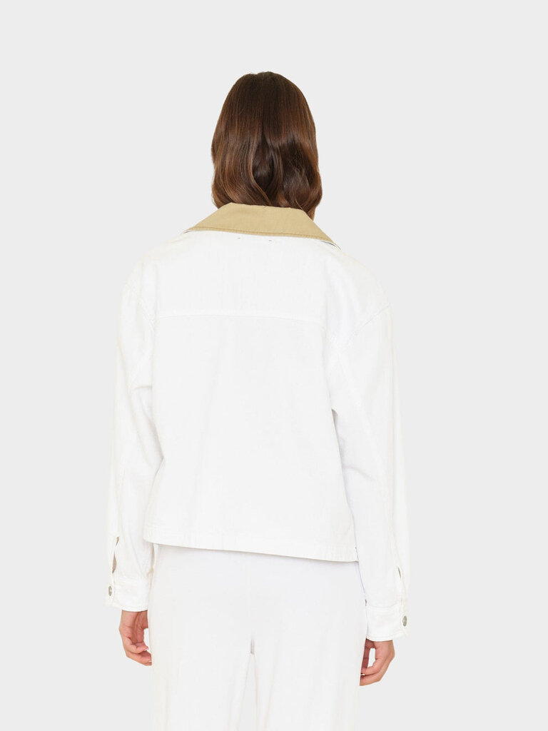 XIRENA COVE DENIM JACKET IN WHITE