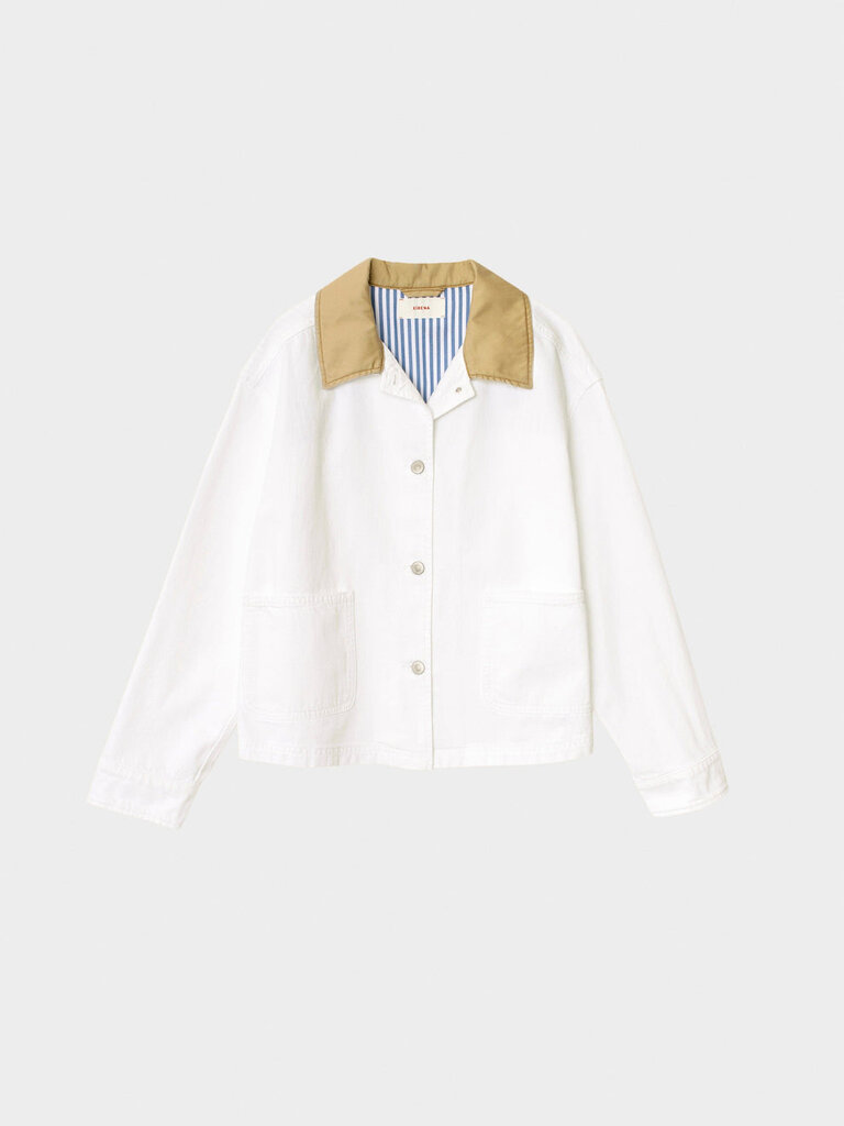 XIRENA COVE DENIM JACKET IN WHITE