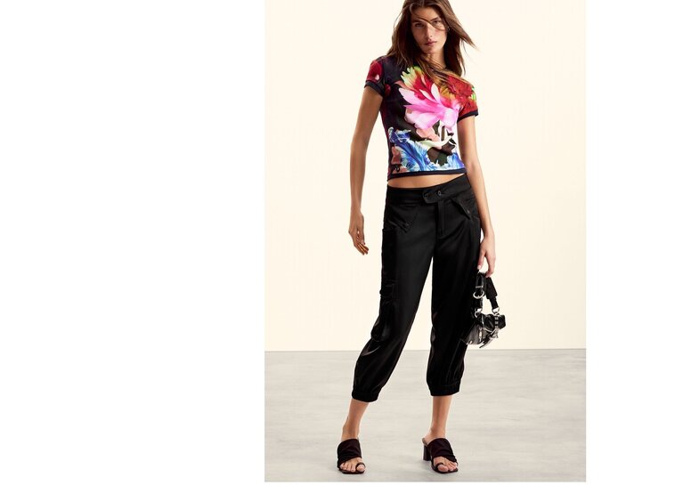 DESIGUAL DESIGUAL S/S MULTI FLOWER TEE